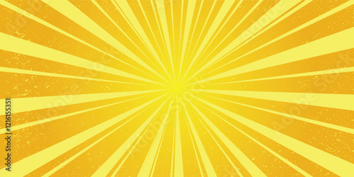 Yellow abstract background with light of sunburst. yellow starburst with halftone. eps 10