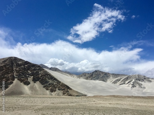 snow covered mountains