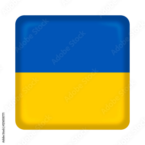 Free Download Ukraine flag cube pin and badge - GFXLoad