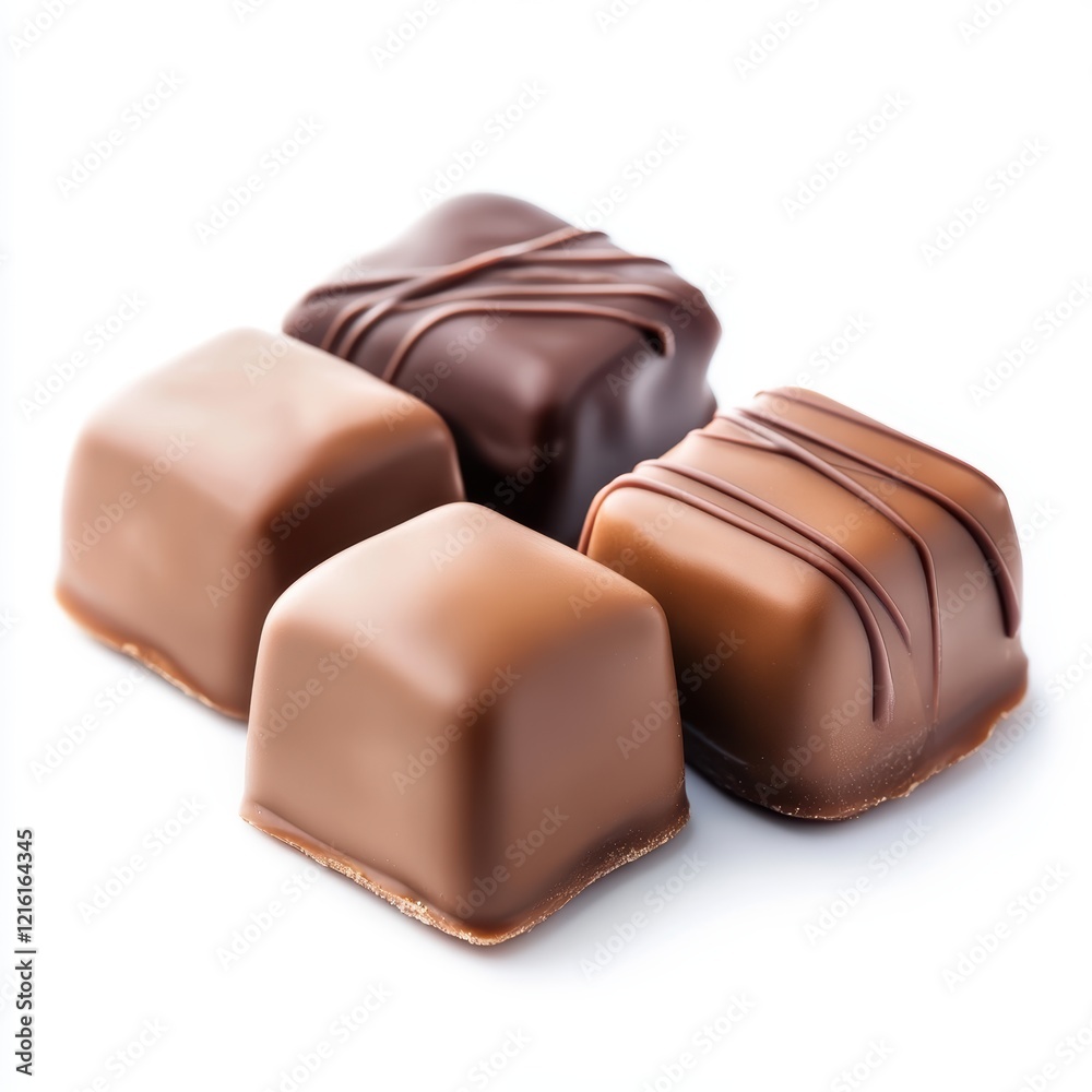 Chocolate candy isolated on white background