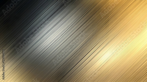Abstract Background with Diagonal Gold and Silver Lines Creates a Luxurious Feel