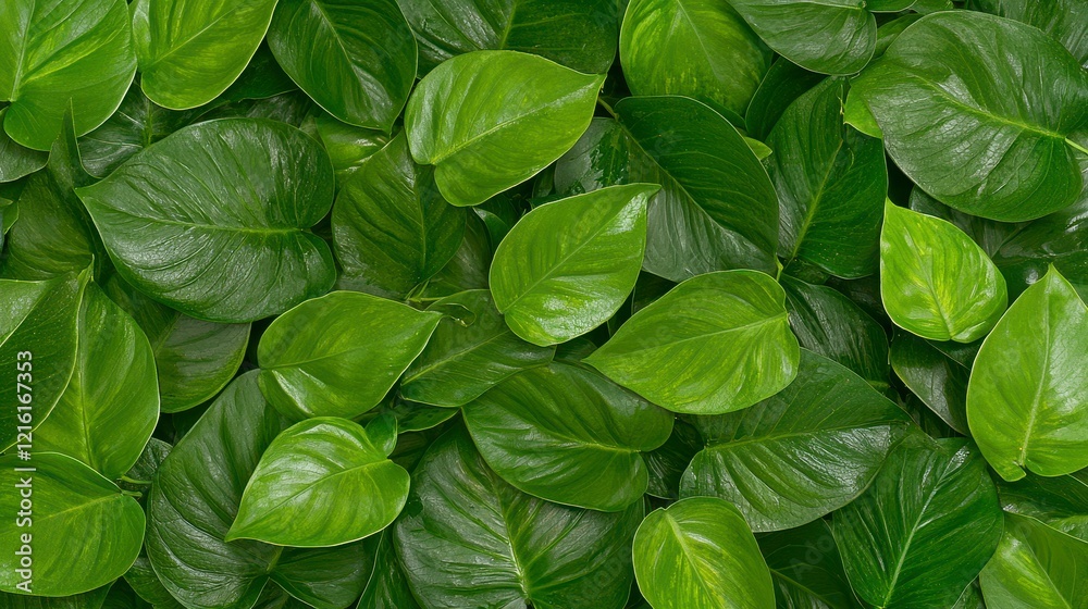 Close up of a green plant with lush leaves and natural texture in soft lighting Close up of a green plant with lush leaves and natural texture in soft lighting