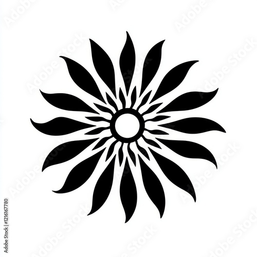 Neo tribal y2k tattoo with heart shape. Cyber sigilism style hand drawn ornaments. Vector illustration of black gothic tribal tattoo designs