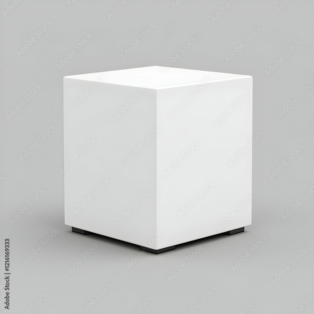 Naklejka premium White Cube 3D Model