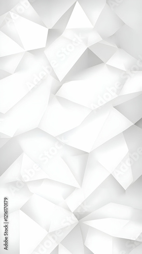 White Abstract 3D Polygonal Background