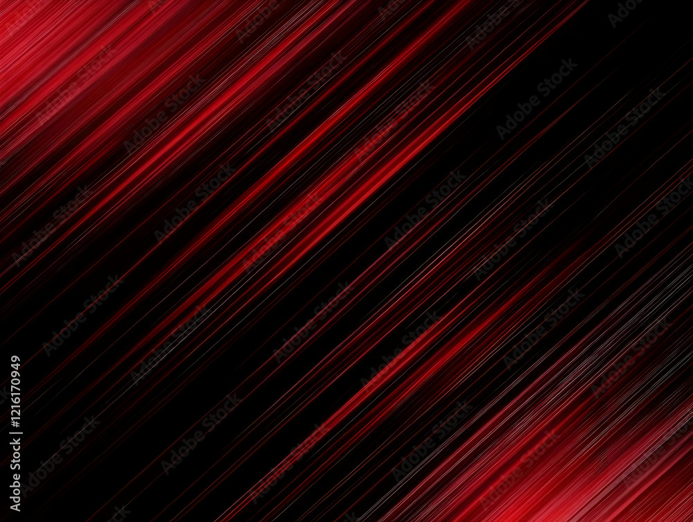 Abstract Red Lines Streaking Diagonally Across a Dark Background Creates Dynamic Visual. Abstract Red Lines Streaking Diagonally Across a Dark Background Creates Dynamic Visual.