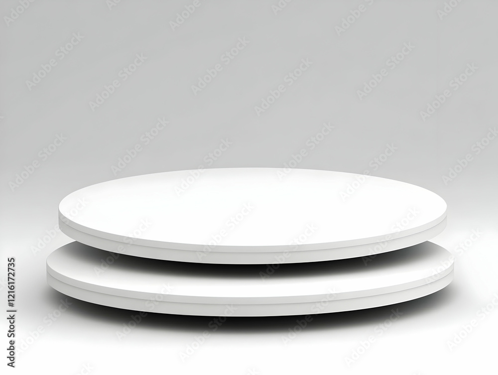 White Circular 3D Platform White Circular 3D Platform