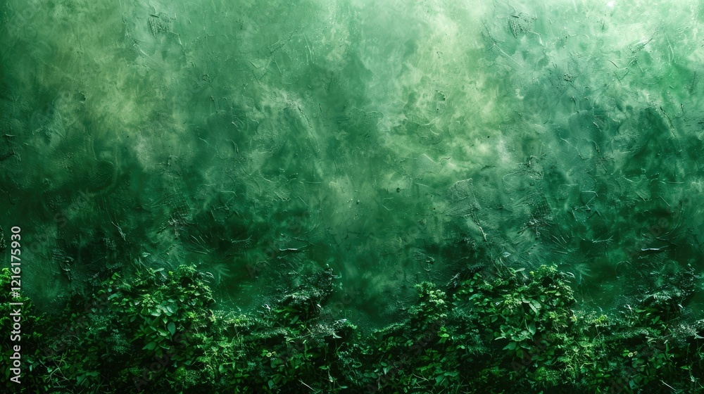 Fototapeta premium A textured green background with foliage, evoking a natural, serene environment.