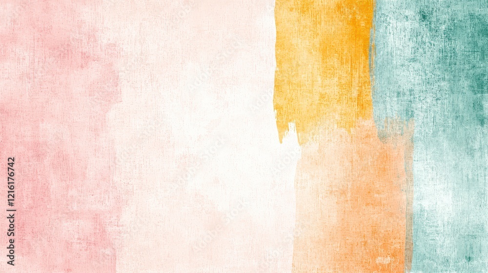 Naklejka premium Colorful abstract wallpaper featuring a large vibrant paint stroke on textured background