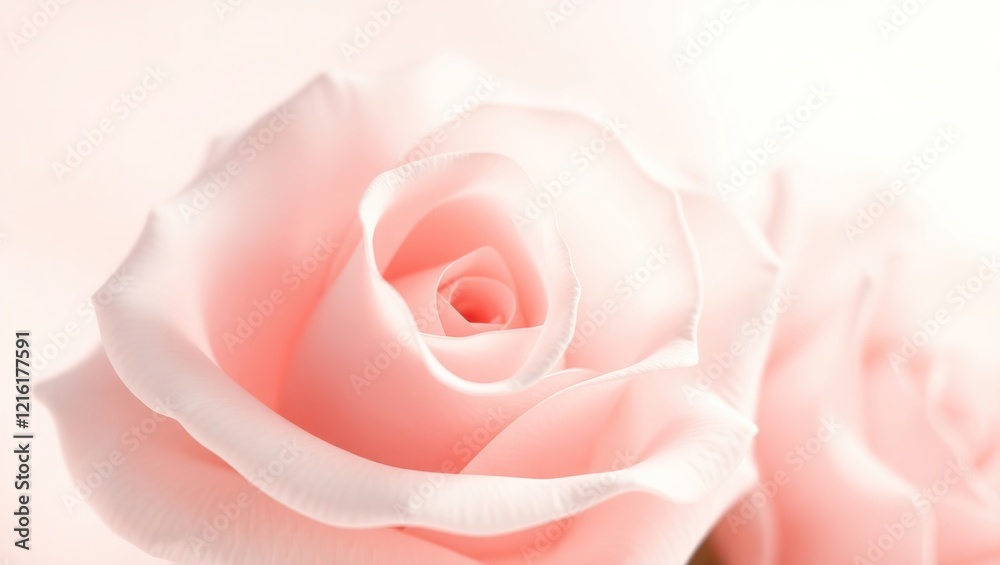 Pink rose background with copy space, banner template for a card for Valentine's Day. Pink rose background with copy space, banner template for a card for Valentine's Day.