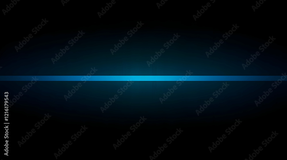 Abstract Background with a Blue Line Shining Brightly Across the Center Horizontally Abstract Background with a Blue Line Shining Brightly Across the Center Horizontally
