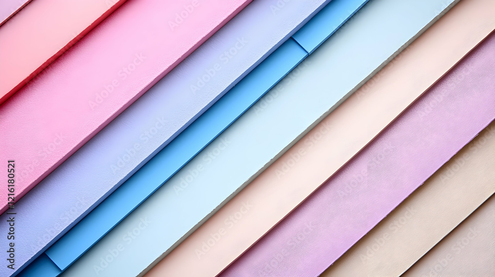 Fototapeta premium Pastel Diagonal Stripes Abstract Background Illustration