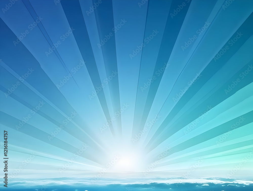 Abstract Blue Sky Background with Sun Rays and Clouds Creates a Peaceful Atmosphere Abstract Blue Sky Background with Sun Rays and Clouds Creates a Peaceful Atmosphere