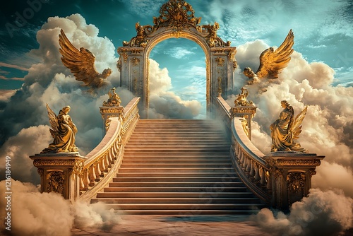 Heavenly Stairway to Paradise: A Majestic Image of Ascent