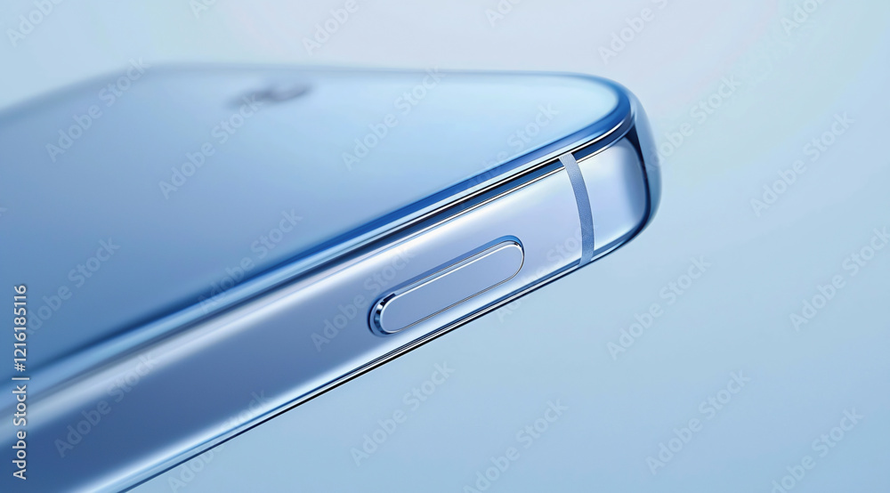 Sleek close-up of a modern blue smartphone with reflective metallic finish.
Sleek close-up of a modern blue smartphone with reflective metallic finish.