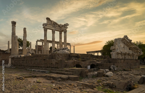 Acropolis of Pergamon. Travelling to Turkey's important historical heritage. Izmir province