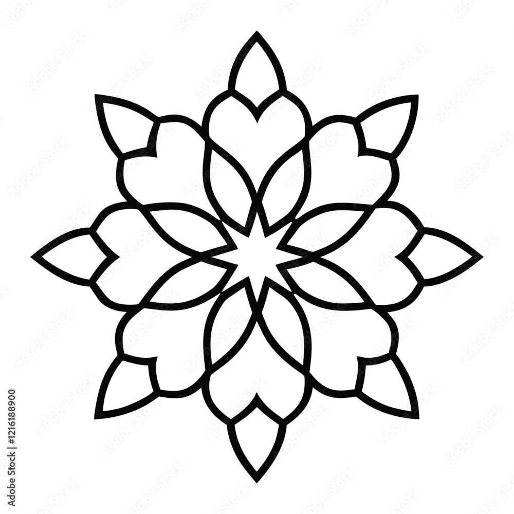 valentine's day mandala vector art illustration valentine's day mandala vector art illustration