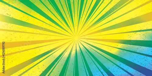 Yellow abstract background with light of sunburst. yellow starburst with halftone. eps 10