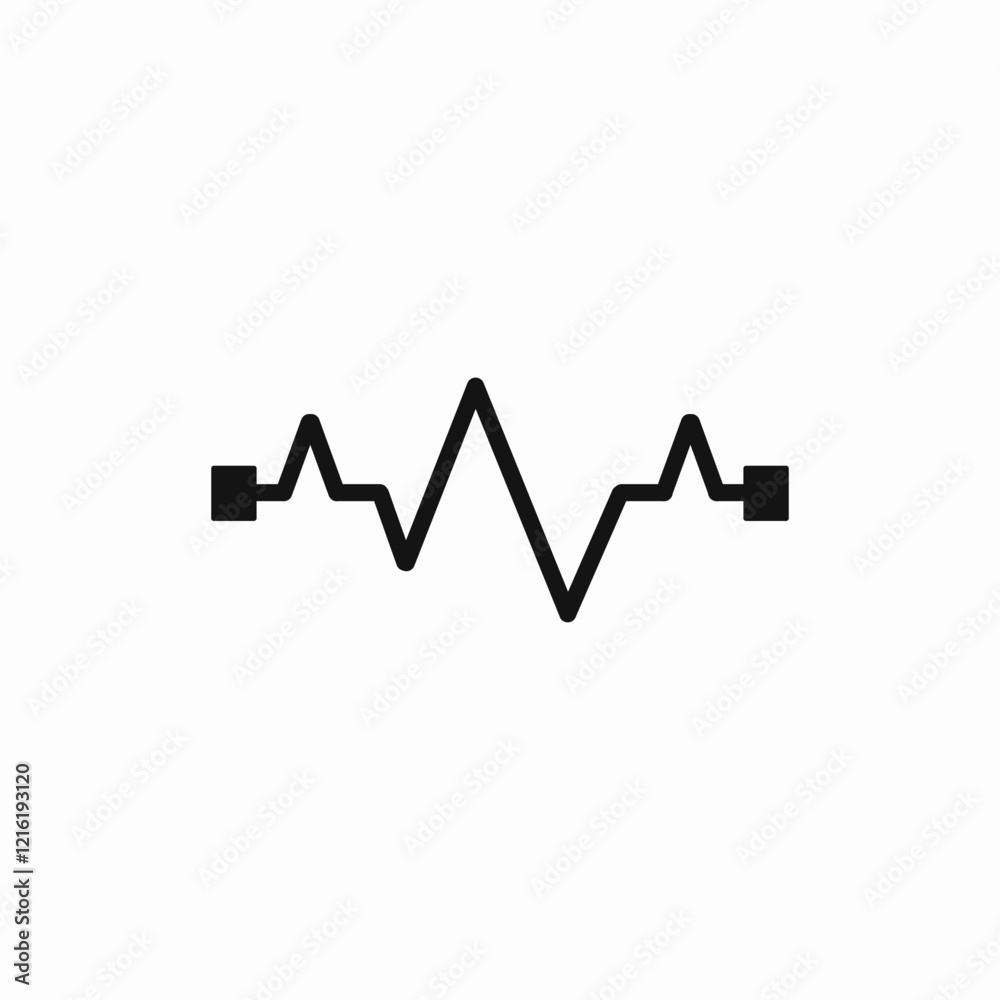 Heartbeat monitor icon vector sign Heartbeat monitor icon vector sign