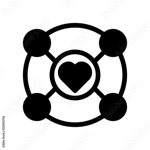 dating app love solid icon