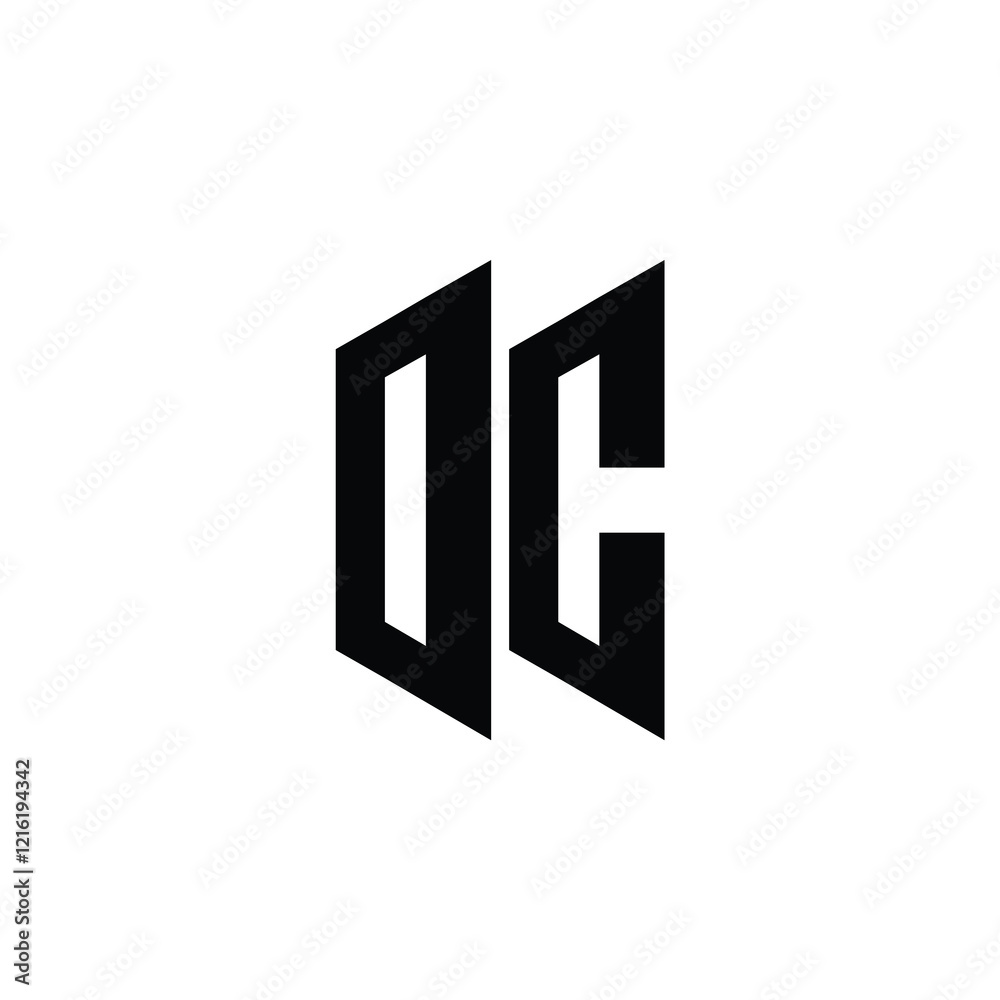 OC monogram logo design letter text name symbol monochrome logotype alphabet character simple logo