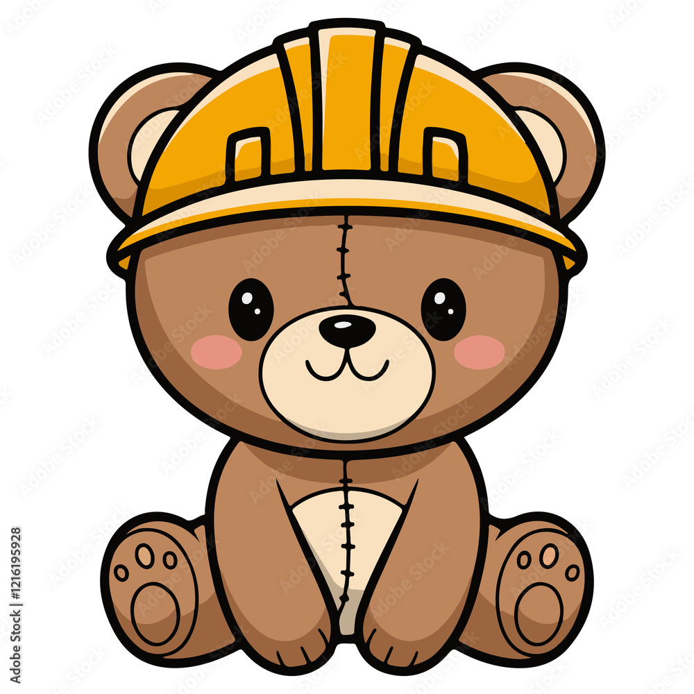 Naklejka premium A worker bear vector