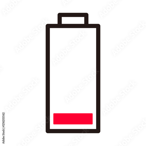 A simple icon indicating low battery.