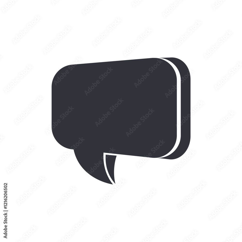 Naklejka premium Chat bubble solid icons, minimalist vector illustration ,simple transparent graphic element .Isolated on white background