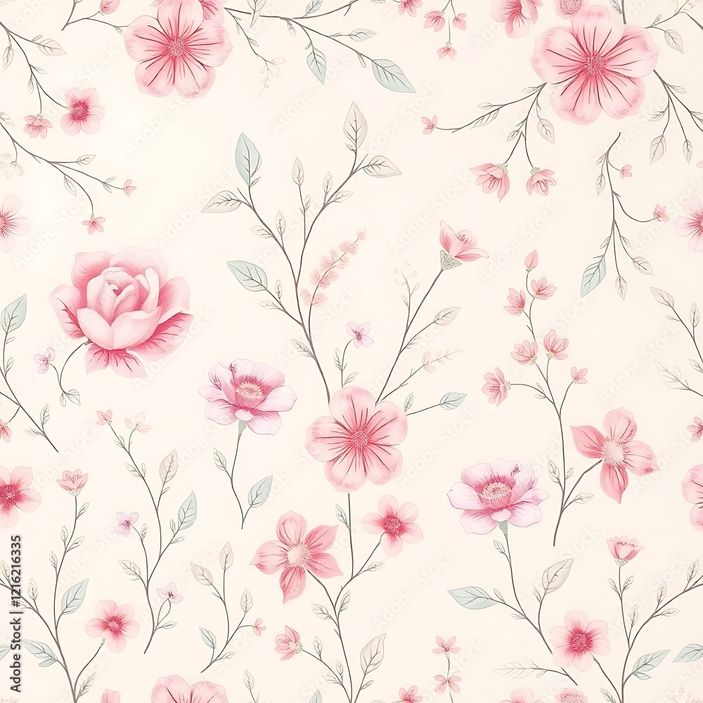 Fototapeta premium seamless floral background