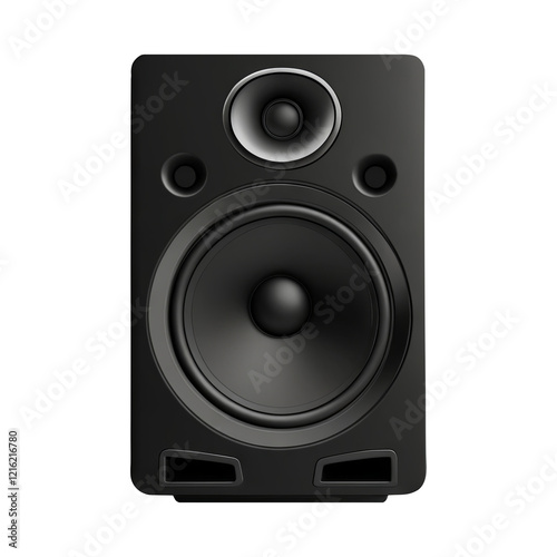 Front of music audio speaker on transparent background on transparent background PNG Generative AI