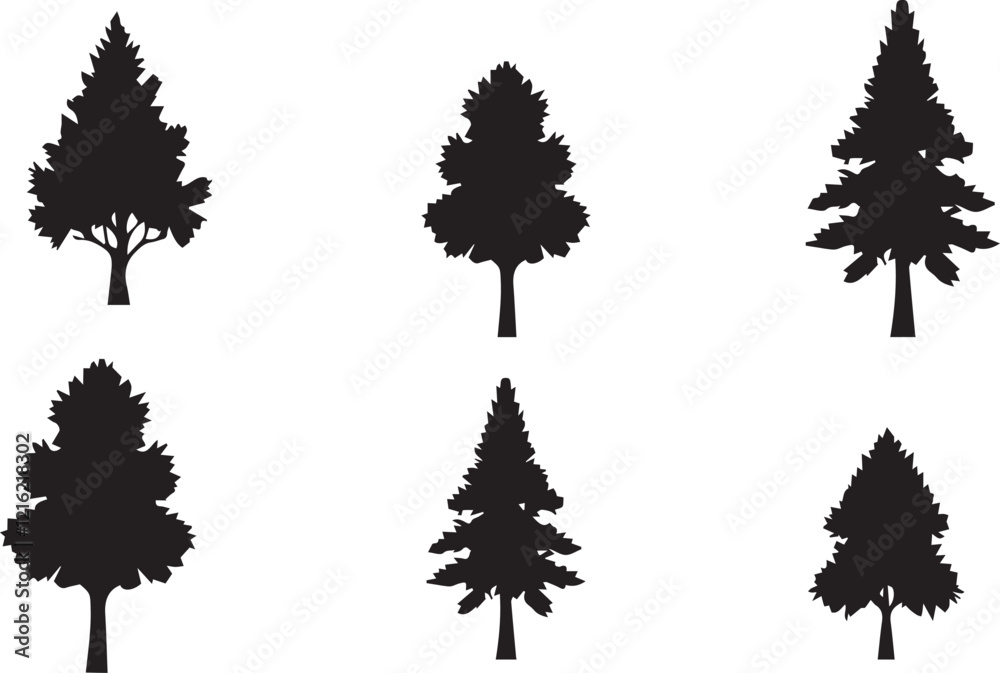 Fototapeta premium set of trees
