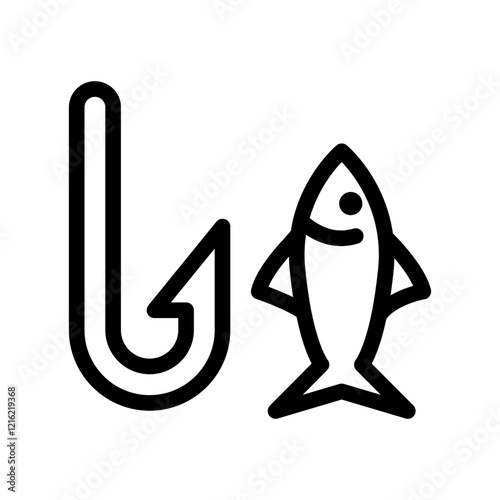 fishing outline style