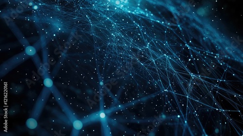 A digital illustration of a global network,