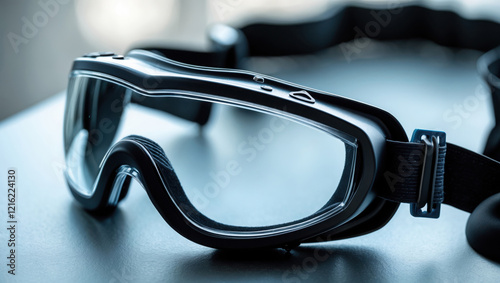 Black Safety Goggles for Protection and Comfort photo