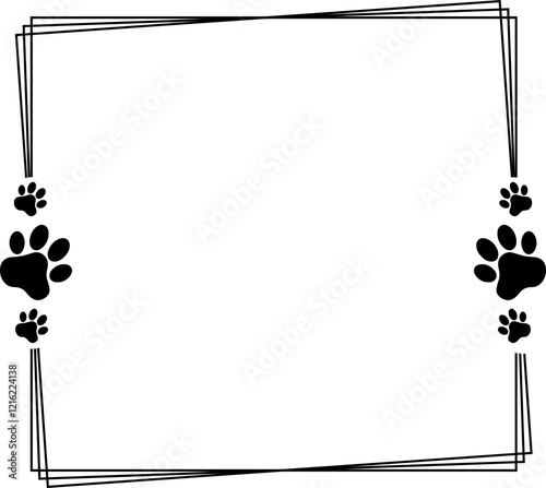 Pet Paws Frame , Animal Paws Frame	