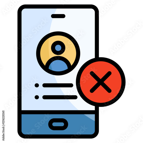 Contact Deletion  Icon Element For Design