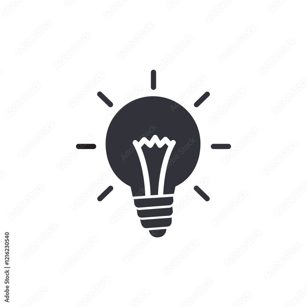 Light bulb solid icons, minimalist vector illustration ,simple transparent graphic element .Isolated on white background Light bulb solid icons, minimalist vector illustration ,simple transparent graphic element .Isolated on white background