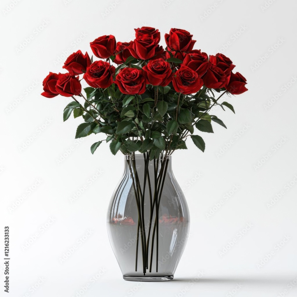 Fototapeta premium Red Rose Arrangement 3D Render