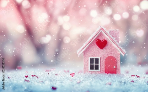 Saint Valentines Day house background