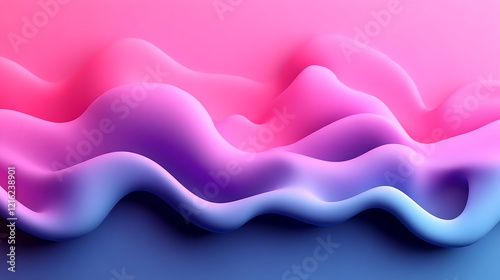 Wallpaper Mural Abstract Pink Purple Blue Wave Design Torontodigital.ca