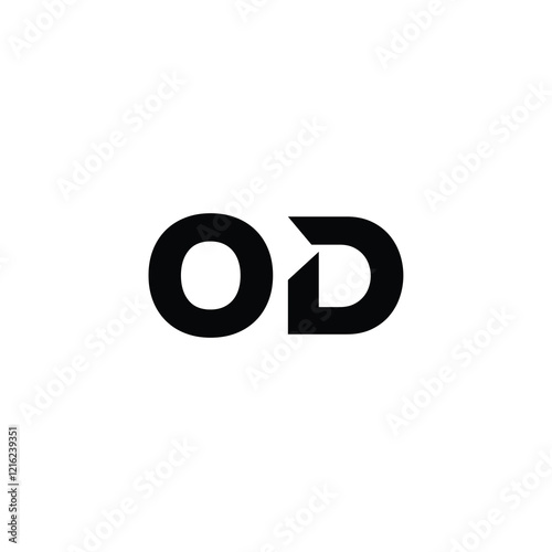 OD monogram logo design letter text name symbol monochrome logotype alphabet character simple logo