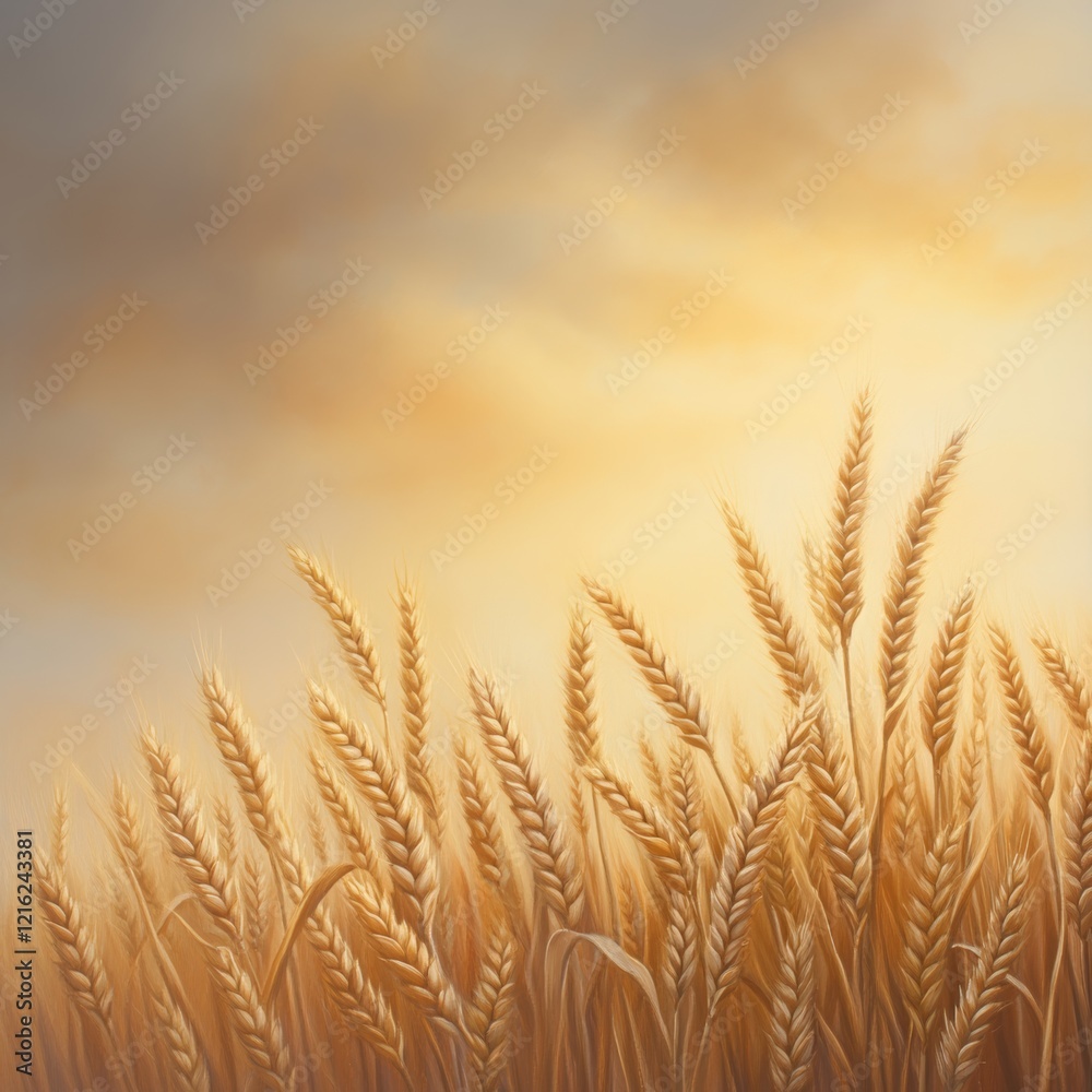Golden Wheat Field at Sunset Golden Wheat Field at Sunset