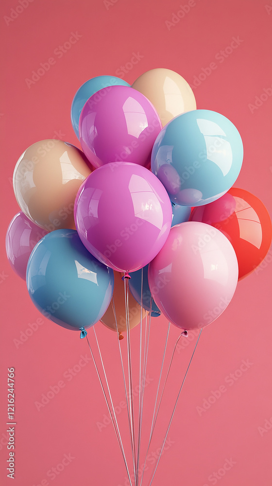 custom made wallpaper toronto digitalhappy birthday greeting card with balloons 3d rendering