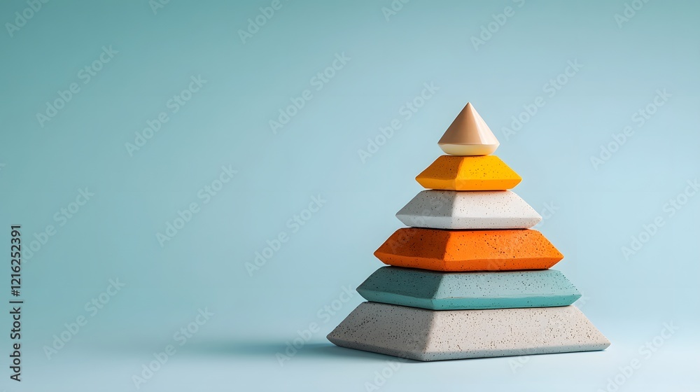 Dynamic clay pyramid chart illustrating global trends in business studio environment infographic viewpoint modern concept Dynamic clay pyramid chart illustrating global trends in business studio environment infographic viewpoint modern concept