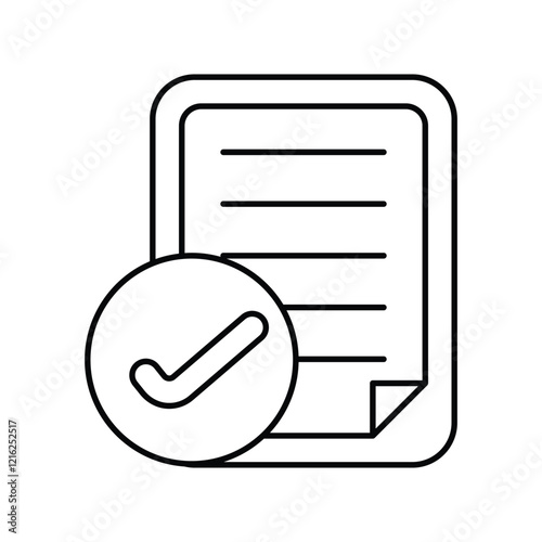 Compliant line icon with white background vector stock illustration