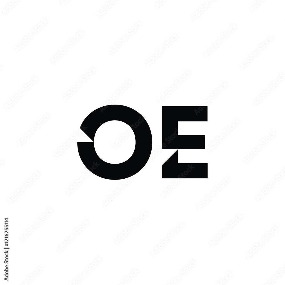 OE monogram logo design letter text name symbol monochrome logotype alphabet character simple logo OE monogram logo design letter text name symbol monochrome logotype alphabet character simple logo