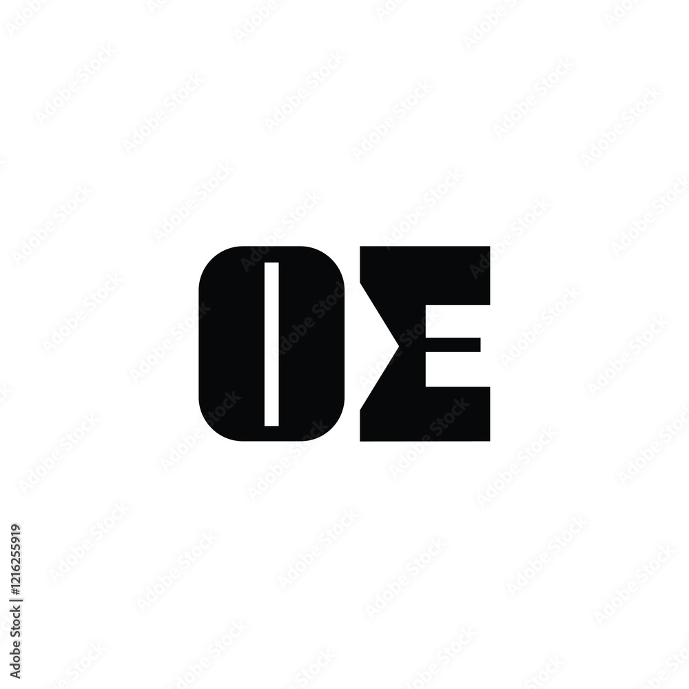 OE monogram logo design letter text name symbol monochrome logotype alphabet character simple logo OE monogram logo design letter text name symbol monochrome logotype alphabet character simple logo