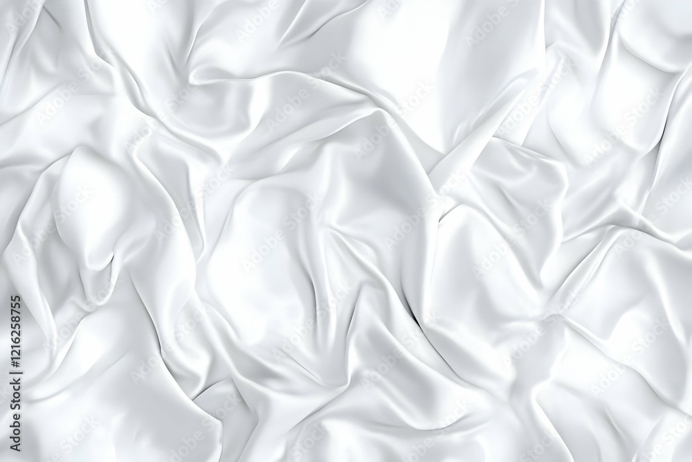 Obraz premium White Satin Fabric Background Creates a Smooth, Elegant Texture with Soft Lighting