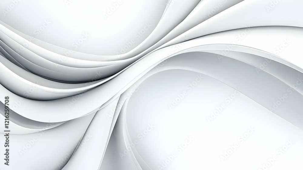 Abstract White Background with Smooth Wavy Shapes Creates a Sense of Elegance and Flow Abstract White Background with Smooth Wavy Shapes Creates a Sense of Elegance and Flow