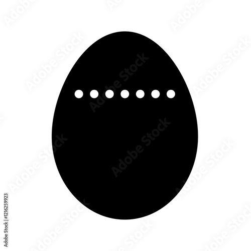 Easter egg with a dotted pattern, creating a playful and festive design.